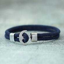 New Unique Men Bracelet Rope Double Layer Milan Thread Navigation Anchor Bracelet  ﻿ ﻿