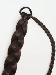 18英寸/26英寸/30英寸长直马尾假发，编织合成发，配柔软发圈，适合日常使用