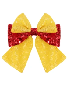 1pc Large Shiny Colorful Sequin Bow Hair Clip, Cute Princess Sweet Hair Accessory For Kids, Suitable For Party Wear - 彩色 - 查看 6