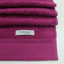 Jogo de toalhas 12 peças Catarina Premium - Gramatura 500 - 6 Banho e 6 Rosto - Hotel Pousada - Toalhas Grossas e Macias