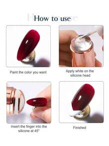 Beautizon Nailartlab 3pcs/Set Christmas Snowflake Pattern Template & Acrylic Double-Ended Silicone Transfer Tool Kit, DIY Art Design Y2K Style Nail Salon Tool Accessories - White - View 5