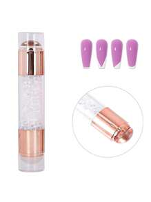 Beautizon Nailartlab 3pcs/Set Christmas Snowflake Pattern Template & Acrylic Double-Ended Silicone Transfer Tool Kit, DIY Art Design Y2K Style Nail Salon Tool Accessories - White - View 4