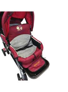 Carriola Doble para Bebe y Niño Gemelar Plegable 8 llantas - Rojo - Ver 3