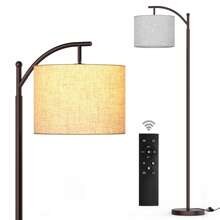Arched Floor Lamp With Remote Control And Bulb Included - màu nâu - Xem 9