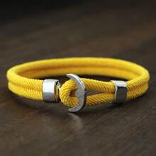 New Unique Men Bracelet Rope Double Layer Milan Thread Navigation Anchor Bracelet  ﻿ ﻿