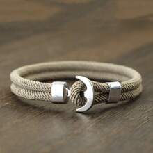 New Unique Men Bracelet Rope Double Layer Milan Thread Navigation Anchor Bracelet  ﻿ ﻿