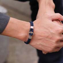 New Unique Men Bracelet Rope Double Layer Milan Thread Navigation Anchor Bracelet  ﻿ ﻿