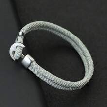 New Unique Men Bracelet Rope Double Layer Milan Thread Navigation Anchor Bracelet  ﻿ ﻿
