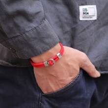 New Unique Men Bracelet Rope Double Layer Milan Thread Navigation Anchor Bracelet  ﻿ ﻿