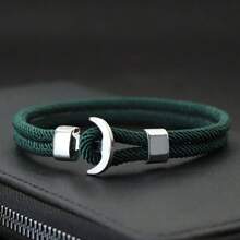 New Unique Men Bracelet Rope Double Layer Milan Thread Navigation Anchor Bracelet  ﻿ ﻿