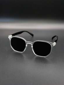 Men Fashion Glasses - Transparent and Black Crystal - View 11