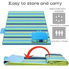 1pc Beach Mat, Outdoor Picnic Blanket, Waterproof & Sandproof Camping Mat, Portable Travel Blanket For Home, Park, Beach, Lawn, Picnic