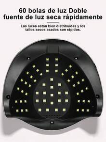 Lámpara de curado con luz de uñas, lámpara de curado, lámpara de cocción de pegamento para esmalte de uñas para el hogar, actualización de secado rápido, luz azul, luz suave, no daña los ojos, secador de lámpara LED, lámpara de horneado, inducción infrarroja, sincronización de 3 engranajes, salón de uñas, herramientas domésticas especiales que usan inducción infrarroja de uñas, 4 niveles, cronometraje de 180 grados, sin lámpara de curado de uñas de ángulo muerto, - Blanco - Ver 5