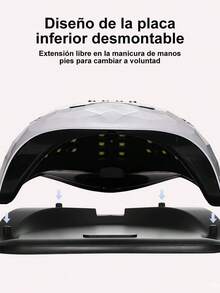 Lámpara de curado con luz de uñas, lámpara de curado, lámpara de cocción de pegamento para esmalte de uñas para el hogar, actualización de secado rápido, luz azul, luz suave, no daña los ojos, secador de lámpara LED, lámpara de horneado, inducción infrarroja, sincronización de 3 engranajes, salón de uñas, herramientas domésticas especiales que usan inducción infrarroja de uñas, 4 niveles, cronometraje de 180 grados, sin lámpara de curado de uñas de ángulo muerto, - Blanco - Ver 3