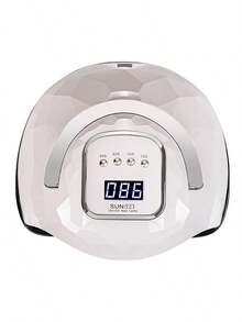 Lámpara de curado con luz de uñas, lámpara de curado, lámpara de cocción de pegamento para esmalte de uñas para el hogar, actualización de secado rápido, luz azul, luz suave, no daña los ojos, secador de lámpara LED, lámpara de horneado, inducción infrarroja, sincronización de 3 engranajes, salón de uñas, herramientas domésticas especiales que usan inducción infrarroja de uñas, 4 niveles, cronometraje de 180 grados, sin lámpara de curado de uñas de ángulo muerto, - Blanco - Ver 6