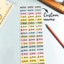 100pcs Custom Name Stickers For School Stationery, Various Cartoon Animal Labels, Waterproof Personalized Labels - Multicolor - View 5