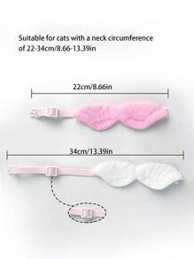 1 pieza Alas de ángel, Collar de gato lindo, Collar de mascota, Ajustable, Suave, Accesorio para cuello, Adecuado para gatos y perros pequeños y medianos - Multicolor - Ver 2