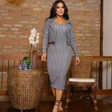 Women Two-Piece Outfits - 黑與白 - 查看 1