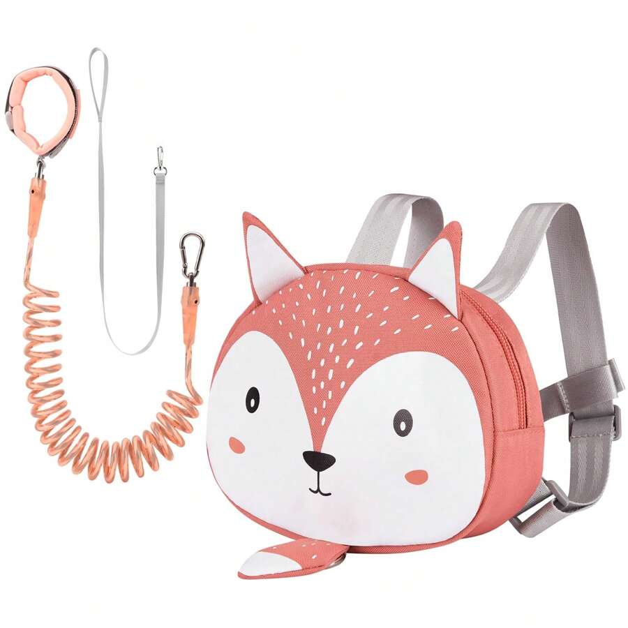Bebamour Animal Toddler Backpack With Reins Mini Bag With Safety Leash For Children Portable Backpack Rucksack With Safety Harness For Boys And Girls, Orange