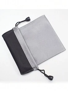 1/2/3 Túi Bảo Quản Mềm Màu Trơn Cho Sạc Dự Phòng USB Bộ Sạc Túi Mềm Dành Cho Pin Ngoài Powerbank Gậy Chụp Hình Di Động Tai Nghe Ngân Hàng Điện Túi Lưu Trữ Ổ Cứng USB Để Đi Du Lịch Đi Ra Ngoài - Màu xám đen - Xem 3