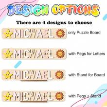 Personalized Name Puzzle,3D Alphabet Jigsaw Puzzle Toy For Preschoolers ,Customized Wooden Puzzle Toy For Kids,Building Blocks Gift Set,Early Education Toys Boys,Montessori Toys For Girls,Custom Name Puzzle,First 1st Brirthday Gifts For 3 4 5 6 Years Old Boys Girls,Easter Xmas Christmas Gifts For Toddlers