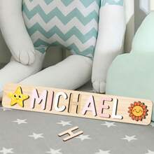 Personalized Name Puzzle,3D Alphabet Jigsaw Puzzle Toy For Preschoolers ,Customized Wooden Puzzle Toy For Kids,Building Blocks Gift Set,Early Education Toys Boys,Montessori Toys For Girls,Custom Name Puzzle,First 1st Brirthday Gifts For 3 4 5 6 Years Old Boys Girls,Easter Xmas Christmas Gifts For Toddlers