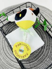 1入寵物狗玩具，帶聲音繩索咬咬玩具，毛絨泰迪小狗，適用於像比熊這樣的中小型品種