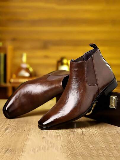 Nuevas botas cortas para hombre estilo Chelsea retro británico en tallas grandes