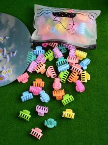 30入組討人喜愛的Dopamine Y2K迷你小髮夾，適用於女性和女孩日常佩戴，校園和閒暇裝飾，送給朋友的禮物 - 彩色 - 查看 2