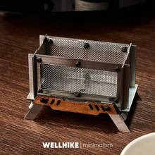 BIV Pink Squirrel 便攜露營迷你香薰爐，不銹鋼香爐，木頭火爐，桌面裝飾品，附贈收納袋 - 白色 - 查看 8