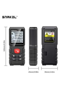 1 Set Snakol Telémetro láser con medidor de distancia de 40m, 50m, 70m, 100m y 120m con buscador de rango digital Trena Roulette Ruler Cinta métrica de medición de distancia - Negro - Ver 8