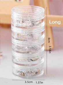 1/5/10pcs Five-Layer Storage Box S/L/XL Christmas Halloween Holiday Jewelry Jewelry Storage And Packaging Medicine Box One-Piece Anti-Oxidation Bracelet Multi-Layer Desktop Portable Storage Nail Art Storage Box Travel Skin Care Products Cosmetics Pigment Paste Sequins Sticky Body Packaging Box 1 Set