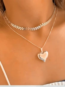 Colar Choker feminina Folheado Banhada a Prata 925 1 unidade Tipo Escama de Peixe