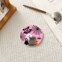 1 件陶瓷软木杯垫，万圣节彩绘设计，耐热、防水、防烫杯垫，简约节日礼物，艺术家居装饰，万圣节装饰，家居装饰万圣节派对 - 彩色 - 查看 11