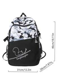 Black School Backpack For Teenage Boys, High School Student Backpack Back To School Students Commute Book Bag Large Capacity School Bag For Books - Grey - View 4