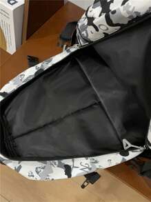 Black School Backpack For Teenage Boys, High School Student Backpack Back To School Students Commute Book Bag Large Capacity School Bag For Books - Grey - View 7