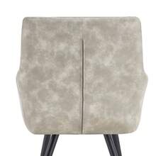 Modern PU Easy Cleaning Office/Home Chairs Set Of 2 Armrest & Backrest Comfortable Chairs Upholstered Chair With Black Metal Legs For Office Dining Room Kitchen Bedroom And Living Room