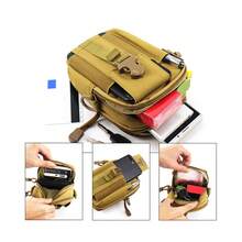 1入組多功能戰術腰包，適用於軍迷、戶外騎行和徒步旅行，具有電話袋、腰帶夾，適用於男性和建築工人 - 彩色 - 查看 6