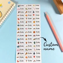 100pcs Custom Name Stickers For School Stationery, Various Cartoon Animal Labels, Waterproof Personalized Labels - Multicolor - View 9