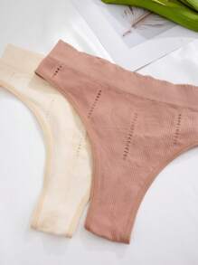 7 piezas de bragas sexys para mujer, sin costuras y de cintura baja, con diseño de tanga y borde con volantes de varios colores