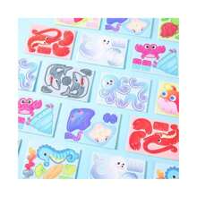 KIT5 Papel Infantil Quebra-cabeça Tridimensional Quebra-cabeça Tridimensional de Tridimensional Quebra - Azul - Visão 5