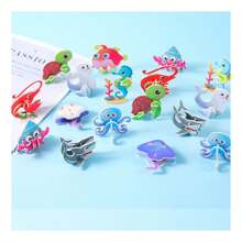 KIT5 Papel Infantil Quebra-cabeça Tridimensional Quebra-cabeça Tridimensional de Tridimensional Quebra - Azul - Visão 6