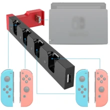 DATA FROG Joycon 充电基座兼容 Switch 和 OLED - 最多可为 4 个控制器充电，兼容 Switch 和 Switch OLED 型号 - 灰黑色 - 查看 5