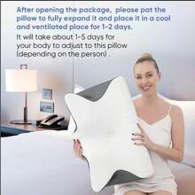 Memory Foam Neck Pillow,Soft Comfortable Contour Sleep Pillow For Summer Daily Use,Side Sleeper Pillows, Bed Neck Pillow For Side Back Sleepers, Bedroom Accessories - Xám - Xem 7