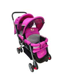 Carriola Doble para Bebe y Niño Gemelar Plegable 8 llantas
