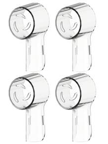 4 件牙刷防尘盖适用于 OralB 圆头电动牙刷和 IO 系列电动牙刷替换刷头盖保护套，适用于旅行和家居