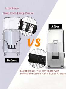 18/20/24/28/30 英寸优质 PVC 行李箱套 - 透明塑料行李箱保护套 - 方便取用、防水旅行装备，为学校、办公室、家庭、旅行、包袋、整理器、储物提供安全旅程