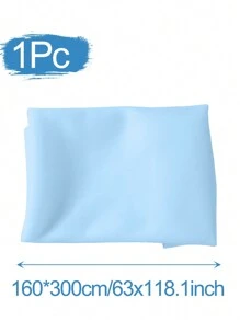 1 件蓝色纱布折叠式桌旗，窗帘多用途婚礼派对背景纱，桌旗桌布，160 * 300 厘米，纱纱欧根纱，家居装饰，生日婚礼节日家庭聚会房间餐桌装饰桌布，桌旗，桌布 - 藍色 - 查看 3