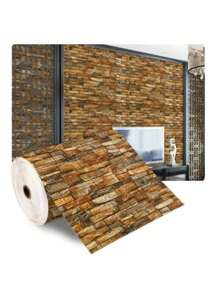 2米長易於貼的3D泡沫牆磁貼 - 防水，防潮且易於清潔 - 適用於廚房，客廳，浴室和走廊裝飾 - 彩色 - 查看 8