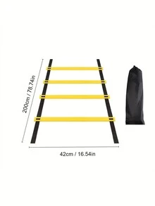 1入組敏捷訓練梯，附有攜帶袋的速度訓練梯，適用於足球和籃球訓練，運動健身運動 - 彩色 - 查看 2